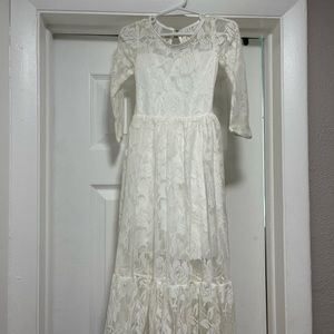 Never worn white/cream flower girl dress.